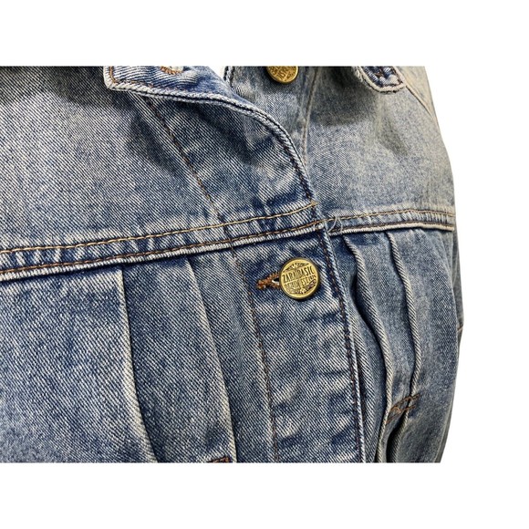 Zara Denim Jacket Womens Size L Western Casual Light Wash - Picture 6 of 6